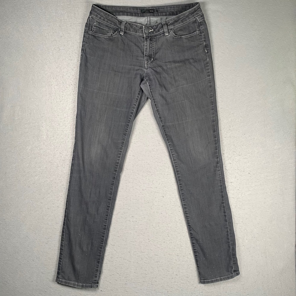 Prana Kara Jeans Womens 10/30 Gray Skinny Organic Cotton Stretch W4KARA115